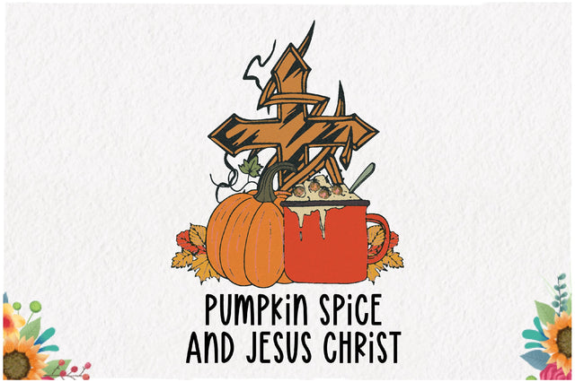 Pumpkin Spice and Jesus Christ Sublimation Sublimation Jagonath Roy 