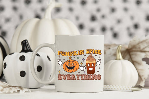 Pumpkin Spice Everything, Retro Fall Sublimation Sublimation CraftLabSVG 