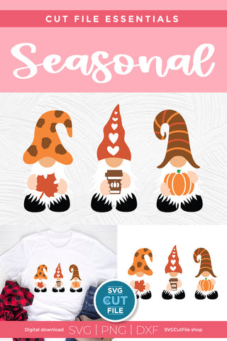 Pumpkin spice gnome svg for autumn or fall SVG SVG Cut File 