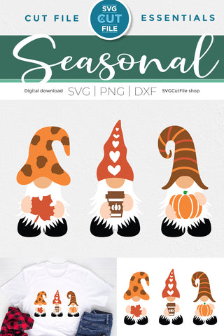 Pumpkin spice gnome svg for autumn or fall SVG SVG Cut File 