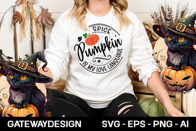 Pumpkin Spice Is My Love Language svg design SVG designmaster24 