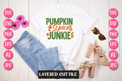 Pumpkin Spice Junkie SVG Cut File SVG Newmockups 