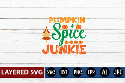 Pumpkin Spice Junkie svg cute file SVG Blessedprint 