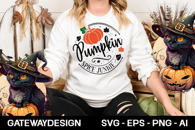 Pumpkin Spice Junkie svg design SVG designmaster24 