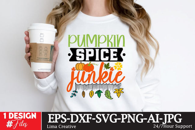 Pumpkin Spice Junkie SVG Design SVG Insomnia Std 