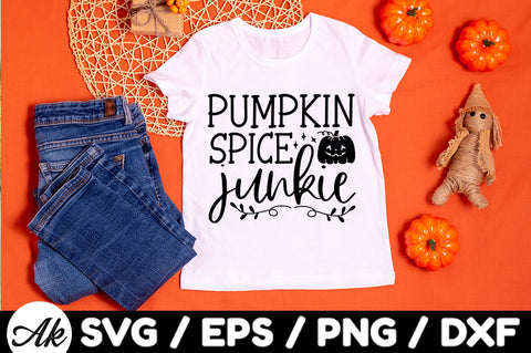 Pumpkin spice junkie svg SVG akazaddesign 