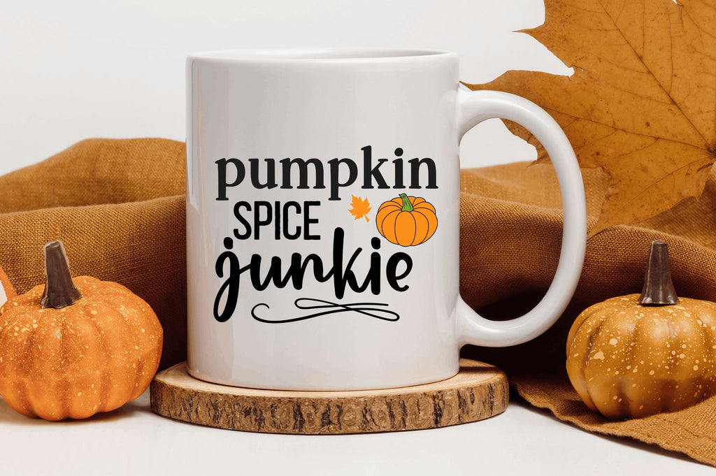 Pumpkin spice junkie SVG - So Fontsy