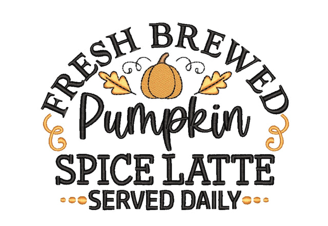 Pumpkin Spice Latte Embroidery Design Embroidery/Applique DESIGNS Nino Nadaraia 