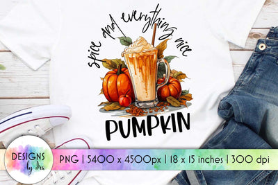 Pumpkin Spice Latte PNG Sublimation Designs by Ira 