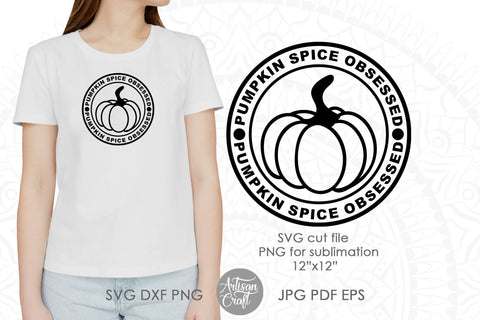 Pumpkin Spice Obsessed SVG file with coffee quote SVG Artisan Craft SVG 