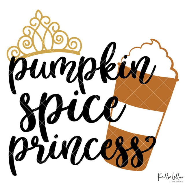 Pumpkin Spice Princess SVG Kelly Lollar Designs 