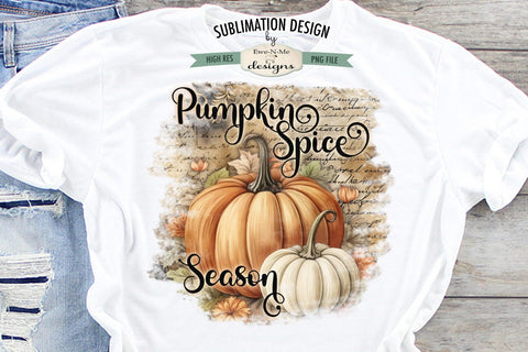 Pumpkin Spice Season | Rustic Pumpkin Sublimation Design Sublimation Ewe-N-Me Designs 