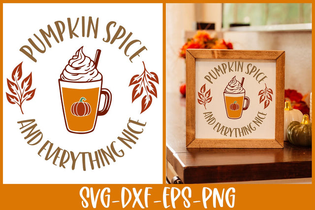 Pumpkin Spice SVG | Fall Cut File SVG B Renee Design 