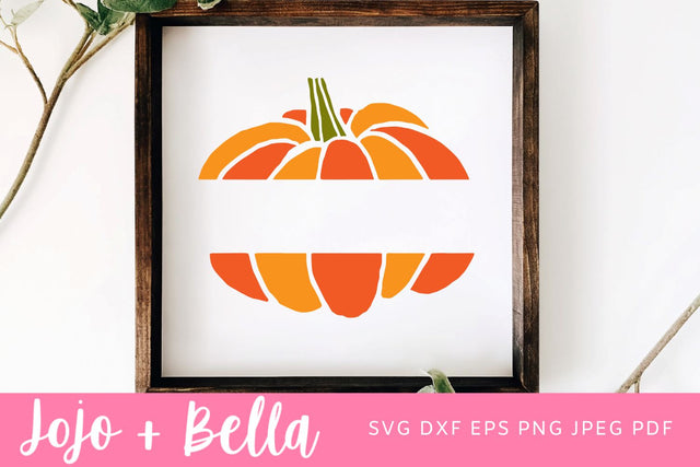 Pumpkin Split Monogram SVG, png, Pumpkin Monogram Svg, Pumpkin Monogram Cut file, Halloween Monogram Svg, Fall Monogram Svg files for Cricut SVG Jojo&Bella 