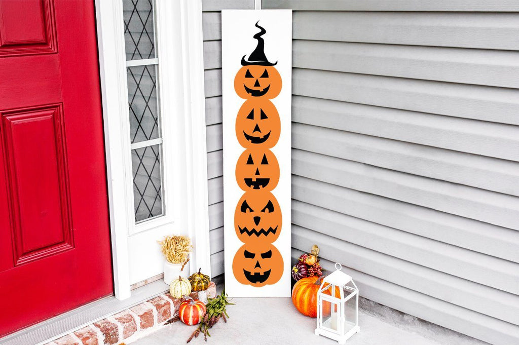 Pumpkin Stack Front Porch Sign - So Fontsy