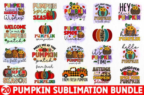 Pumpkin Sublimation Bundle Sublimation Regulrcrative 