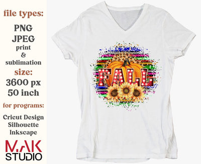 Pumpkin sublimation png, Pumpkin sublimation design, Fall png, Serape png, Pumpkin png, Pumpkin png, Halloween png, Marquee fall png Sublimation MAKStudion 