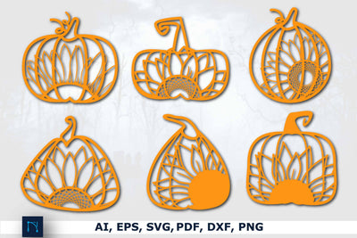 Pumpkin Sunflower Mandala SVG Bundle SVG MD JOYNAL ABDIN 