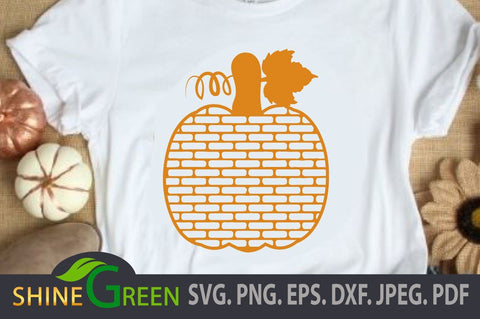 Pumpkin SVG - Autumn, Fall SVG, PNG, EPS, DXF SVG Shine Green Art 