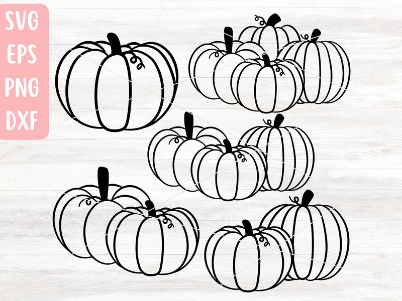Pumpkin SVG Bundle Cut Files for Cricut or Silhouette SVG Apple Grove Designs 