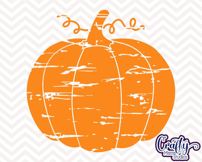 Pumpkin SVG - Fall - Distressed Pumpkin - Grunge Fall Pumpkin SVG Crafty Mama Studios 