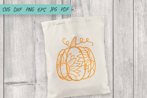 Pumpkin SVG, Fall SVG, Sunflowers SVG, mandala Pumpkin SVG - So Fontsy