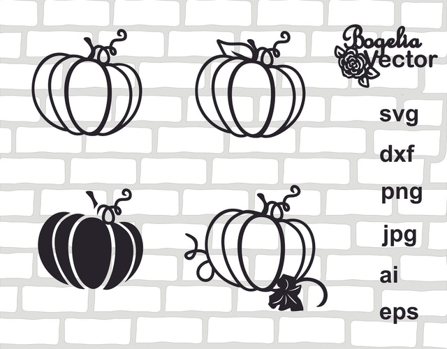 Pumpkin Svg file Bundle, Pumpkin Cut file, Fall svg, Autumn, Instant Download, Cricut Silhouette, Thanksgiving, Thankful, Halloween Sign SVG BogeliaVector 