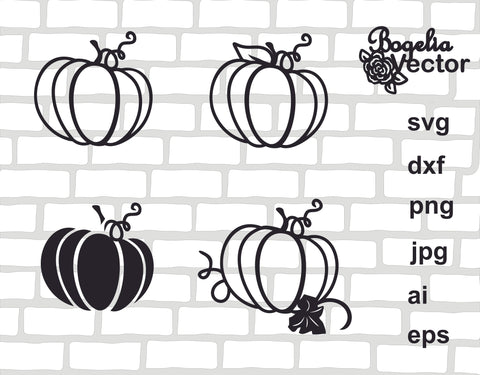 Pumpkin Svg file Bundle, Pumpkin Cut file, Fall svg, Autumn, Instant Download, Cricut Silhouette, Thanksgiving, Thankful, Halloween Sign SVG BogeliaVector 