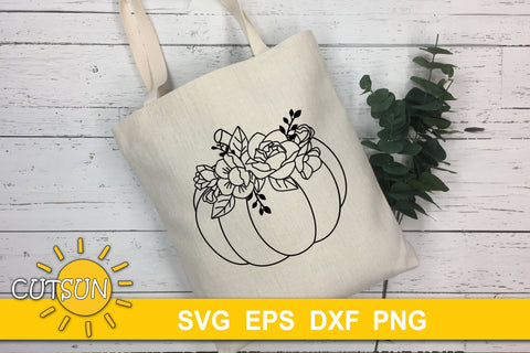 Pumpkin SVG | Floral Pumpkin SVG cut file for crafters SVG CutsunSVG 