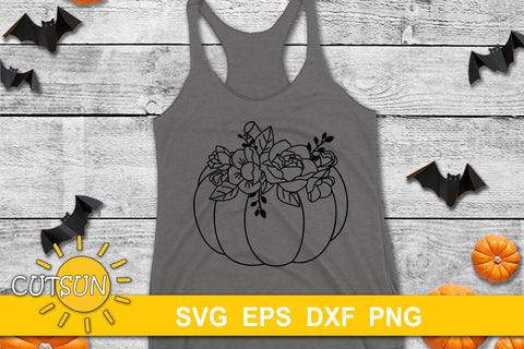 Pumpkin SVG | Floral Pumpkin SVG cut file for crafters SVG CutsunSVG 