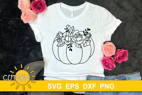 Pumpkin SVG | Floral Pumpkin SVG cut file for crafters SVG CutsunSVG 