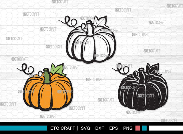 Pumpkin SVG | Pumpkins Svg | Autumn Fall Svg | Thanksgiving Svg | Halloween Svg | Pumpkin Clipart SVG ETC Craft 