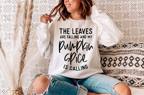 Pumpkin svg - The leaves Are Falling And My Pumpkin Spice Is Calling SVG Simply Cutz 