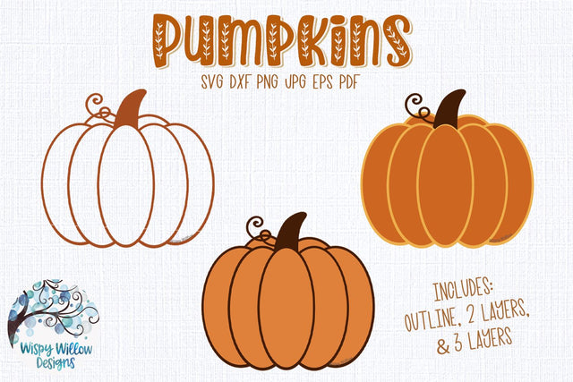 Pumpkin SVGs SVG Wispy Willow Designs 