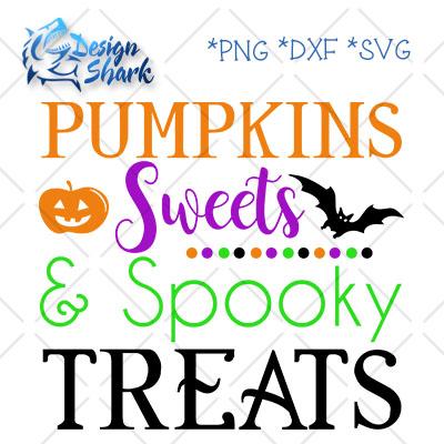 Pumpkin Sweets and Spooky Treats SVG Design Shark 