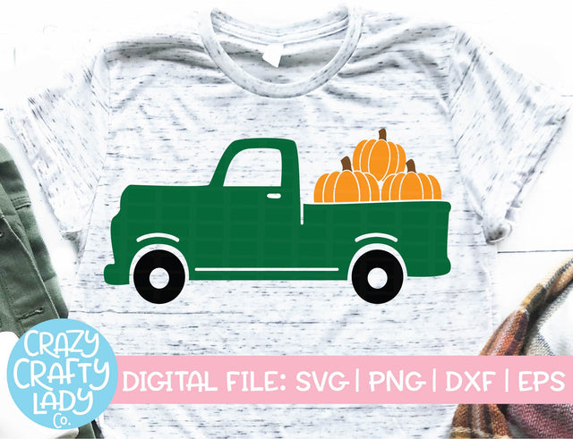 Pumpkin Truck | Fall SVG Cut File SVG Crazy Crafty Lady Co. 