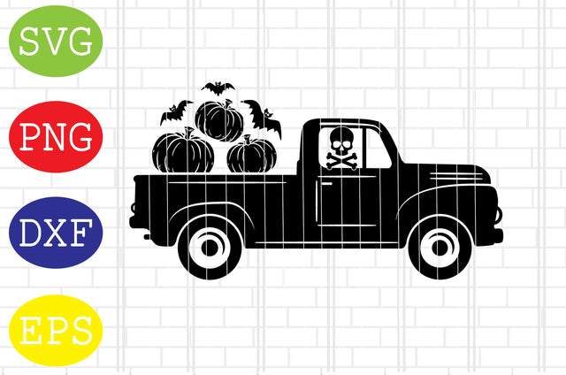 Pumpkin Truck Svg, Cauldron Svg, Halloween Svg, Fall Svg, Autumn Svg, Ghost Svg SVG DigitalSvgFiles 