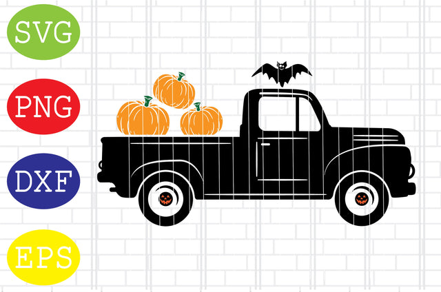 Pumpkin Truck Svg, Farm Truck Svg, Cauldron Svg, Halloween Svg, Fall Svg, Autumn Svg, Ghost Svg SVG DigitalSvgFiles 