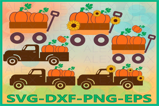 Pumpkin Truck SVG, Halloween SVG AlexSVGStudio 