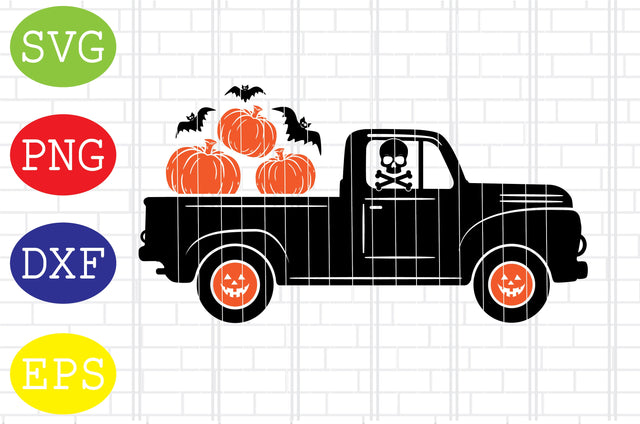Pumpkin Truck Svg, Halloween Svg, Fall Svg, Autumn Svg, Ghost Svg SVG DigitalSvgFiles 