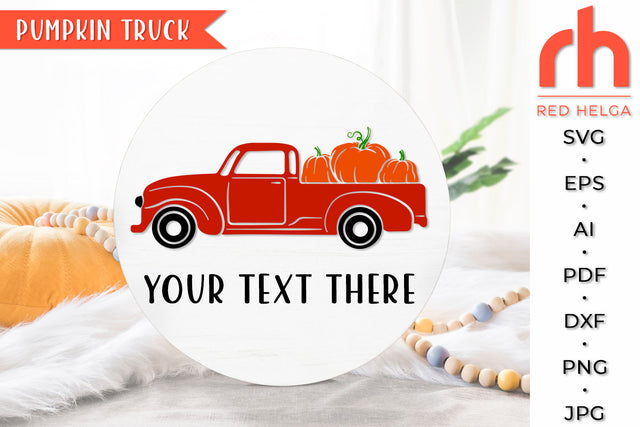 Pumpkin Truck SVG - Thanksgiving Cut File SVG RedHelgaArt 