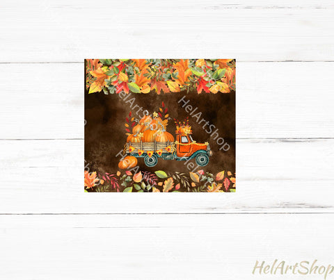 Pumpkin Truck Tumbler PNG | Fall SKINNY TUMBLER 20oz Png Sublimation _HelArtShop_ 