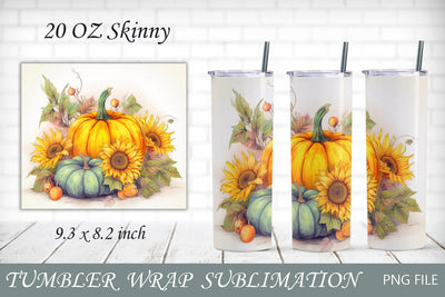 Pumpkin tumbler 20 oz, Fall png, Autumn tumbler wrap Sublimation AnastasiyaArtDesign 