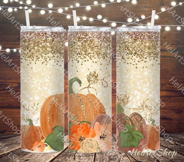 Pumpkin Tumbler PNG | Fall SKINNY TUMBLER 20oz Png Sublimation _HelArtShop_ 