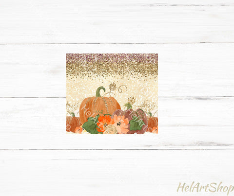 Pumpkin Tumbler PNG | Fall SKINNY TUMBLER 20oz Png Sublimation _HelArtShop_ 