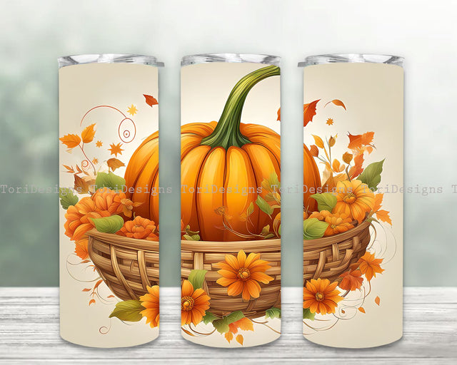 Pumpkin Tumbler Wrap, Pumpkin Halloween Tumbler Design, Pumpkin Sublimation Designs Downloads, Digital download, Pumpkin 20 oz tumbler sublimations Sublimation ToriDesigns 