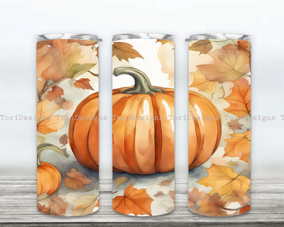 Pumpkin Tumbler Wrap, Pumpkin Tumbler Png, Fall Pumpkin Tumbler, Fall 20 oz Skinny Tumbler, Fall Tumbler Wrap, Autumn Tumbler Sublimation Design Sublimation ToriDesigns 
