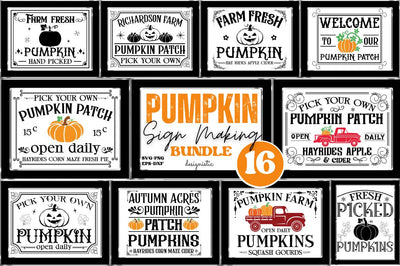 Pumpkin Vintage SVG Bundle SVG DESIGNISTIC 