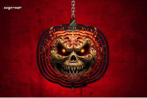 Pumpkin Wind Spinner Canva Mockup | Editable | Easy to use Mock Up Photo SvgOcean 