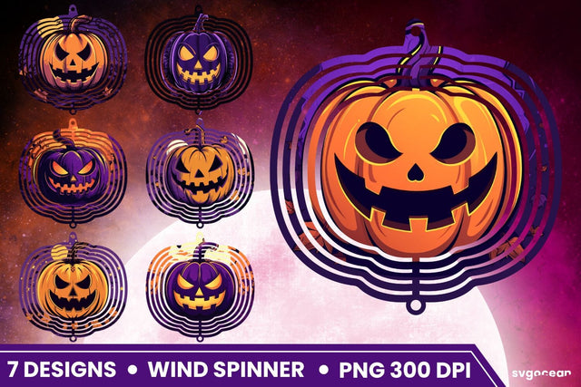 Pumpkin Wind Spinner | Halloween Sublimation SVG SvgOcean 